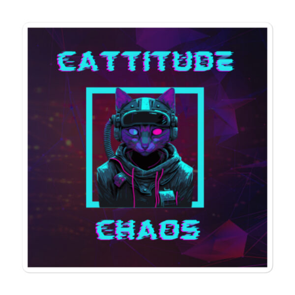 Cattitude Chaos - Bubble-free stickers - Image 3